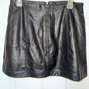 Black Leather Mini Skirt